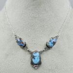 Golden Hill Turquoise 925 Sterling Silver Necklace (REXT134-167)