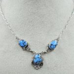 Golden Hill Turquoise 925 Sterling Silver Necklace (REXT134-166)