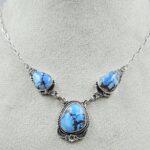 Golden Hill Turquoise 925 Sterling Silver Necklace (REXT134-153)