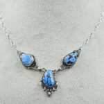 Golden Hill Turquoise 925 Sterling Silver Necklace (REXT134-151)