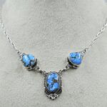 Golden Hill Turquoise 925 Sterling Silver Necklace (REXT134-169)