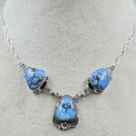 Golden Hills Turquoise 925 Sterling Silver Necklace (REXT134-175)