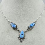 Golden Hill Turquoise 925 Sterling Silver Necklace (REXT134-150)