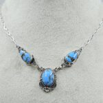 Golden Hill Turquoise 925 Sterling Silver Necklace (REXT134-156)