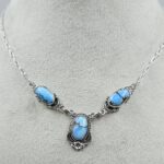Golden Hill Turquoise 925 Sterling Silver Necklace (REXT134-149)