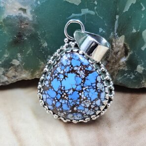 Golden Hills Turquoise 1.25" 925 Sterling Silver Pendant (REXT68-49)