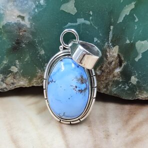 Golden Hills Turquoise 1.25" 925 Sterling Silver Pendant (REXT68-110)
