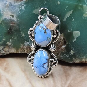Golden Hills Turquoise 1.5" 925 Sterling Silver Pendant (REXT68-225)