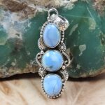 Golden Hills Turquoise 1.5" 925 Sterling Silver Pendant (REXT68-215)