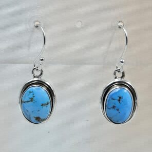 Golden Hills Turquoise 1.25" 925 Sterling Silver Earrings (RS73-220)