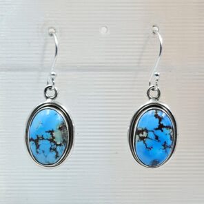 Golden Hills Turquoise 1.25" 925 Sterling Silver Earrings (RS73-234)