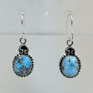 Golden Hills Turquoise 1.25" 925 Sterling Silver Earrings (RS73-108)