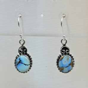 Golden Hills Turquoise 1.25" 925 Sterling Silver Earrings (RS73-110)