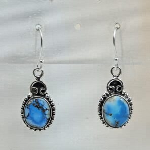 Golden Hills Turquoise 1.25" 925 Sterling Silver Earrings (RS73-114)