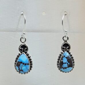 Golden Hills Turquoise 1.25" 925 Sterling Silver Earrings (RS73-115)