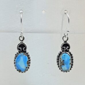 Golden Hills Turquoise 1.25" 925 Sterling Silver Earrings (RS73-116)