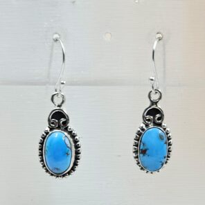 Golden Hills Turquoise 1.25" 925 Sterling Silver Earrings (RS73-119)