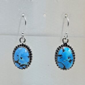 Golden Hills Turquoise 1.25" 925 Sterling Silver Earrings (RS73-126)