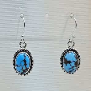 Golden Hills Turquoise 1.25" 925 Sterling Silver Earrings (RS73-128)
