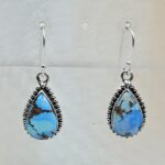Golden Hills Turquoise 1.25" 925 Sterling Silver Earrings (RS73-129)