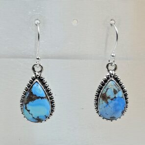 Golden Hills Turquoise 1.25" 925 Sterling Silver Earrings (RS73-129)
