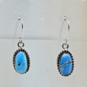 Golden Hills Turquoise 1.25" 925 Sterling Silver Earrings (RS73-130)