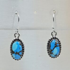 Golden Hills Turquoise 1.25" 925 Sterling Silver Earrings (RS73-132)