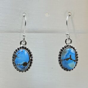 Golden Hills Turquoise 1.25" 925 Sterling Silver Earrings (RS73-133)