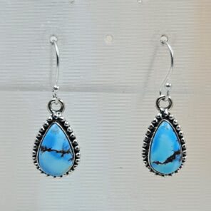 Golden Hills Turquoise 1.25" 925 Sterling Silver Earrings (RS73-136)