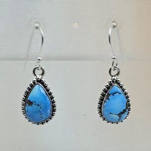 Golden Hills Turquoise 1.25" 925 Sterling Silver Earrings (RS73-135)