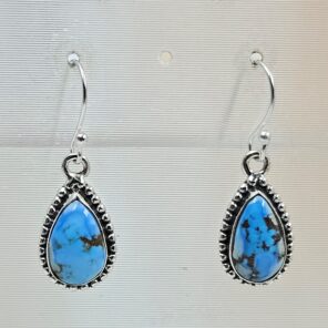 Golden Hills Turquoise 1.25" 925 Sterling Silver Earrings (RS73-138)