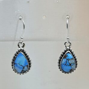 Golden Hills Turquoise 1.25" 925 Sterling Silver Earrings (RS73-139)