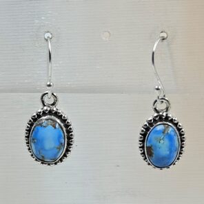 Golden Hills Turquoise 1.25" 925 Sterling Silver Earrings (RS73-142)