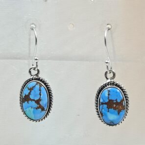 Golden Hills Turquoise 1.25" 925 Sterling Silver Earrings (RS73-149)