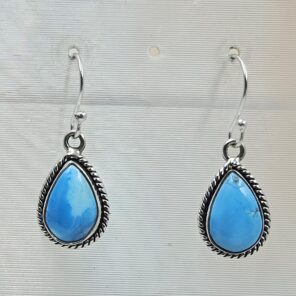 Golden Hills Turquoise 1.25" 925 Sterling Silver Earrings (RS73-150)