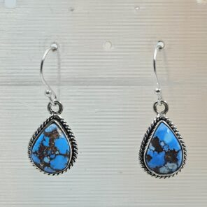 Golden Hills Turquoise 1.25" 925 Sterling Silver Earrings (RS73-151)