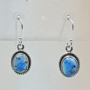 Golden Hills Turquoise 1.25" 925 Sterling Silver Earrings (RS73-155)