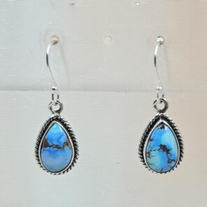 Golden Hills Turquoise 1.25" 925 Sterling Silver Earrings (RS73-159)