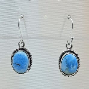 Golden Hills Turquoise 1.25" 925 Sterling Silver Earrings (RS73-160)