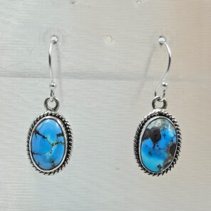 Golden Hills Turquoise 1.25" 925 Sterling Silver Earrings (RS73-161)