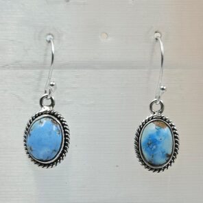 Golden Hills Turquoise 1.25" 925 Sterling Silver Earrings (RS73-164)