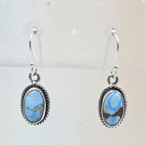 Golden Hills Turquoise 1.25" 925 Sterling Silver Earrings (RS73-165)