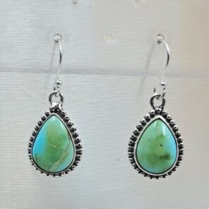 Sonoran Gold Turquoise 1.25" 925 Sterling Silver Earrings (RS73-32)