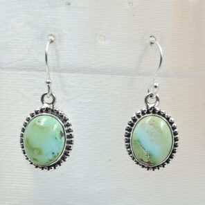 Sonoran Gold Turquoise 1.25" 925 Sterling Silver Earrings (RS73-35)