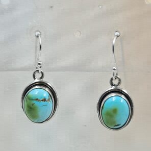 Sonoran Gold Turquoise 1.25" 925 Sterling Silver Earrings (RS73-36)