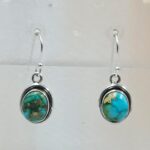 Sonoran Gold Turquoise 1.25" 925 Sterling Silver Earrings (RS73-37)