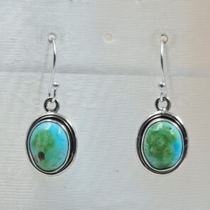 Sonoran Gold Turquoise 1.25" 925 Sterling Silver Earrings (RS73-40)