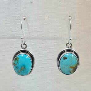 Sonoran Gold Turquoise 1.25" 925 Sterling Silver Earrings (RS73-42)