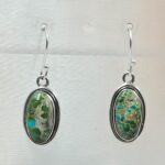 Sonoran Gold Turquoise 1.25" 925 Sterling Silver Earrings (RS73-49)