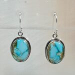 Sonoran Gold Turquoise 1.25" 925 Sterling Silver Earrings (RS73-51)